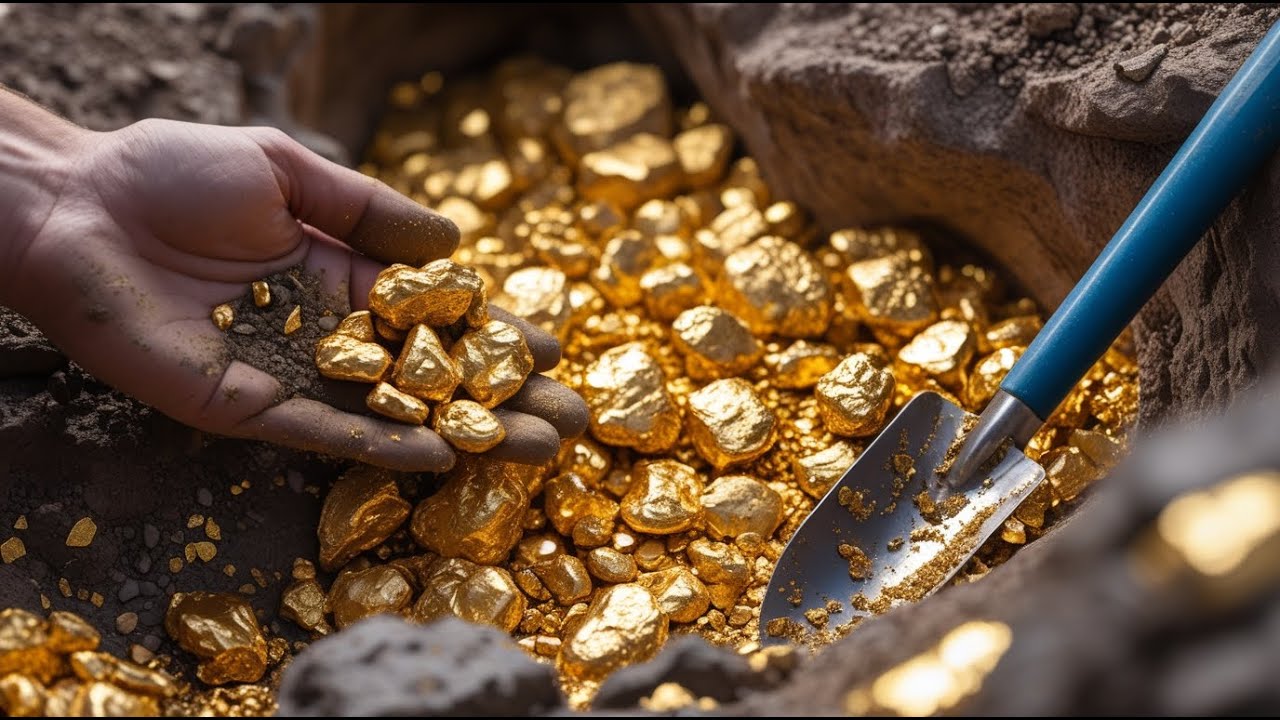 Top Amazing Video! Finding gold Nuggets at Mountain, Mining Gold, Gold Discoverry, Gold Rush
