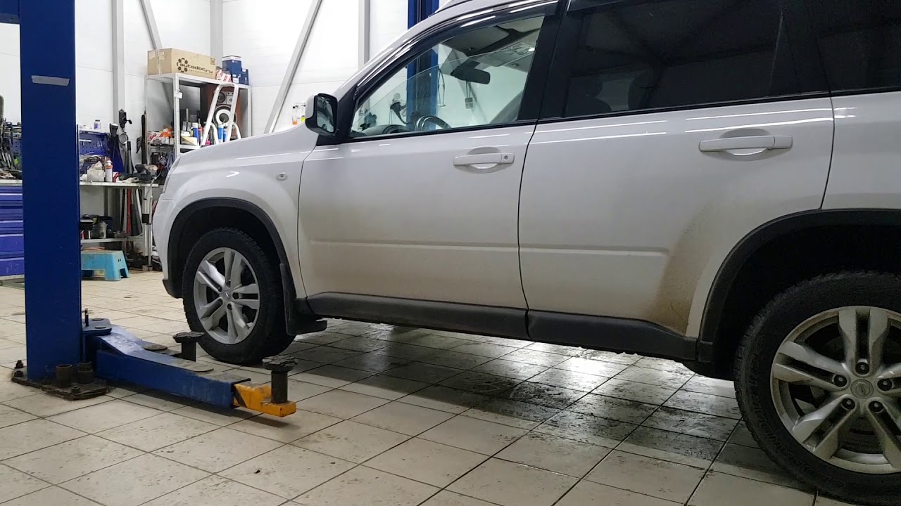 Ниссан X-Trail T31. Проставки задних пружин +25 мм. Установка.