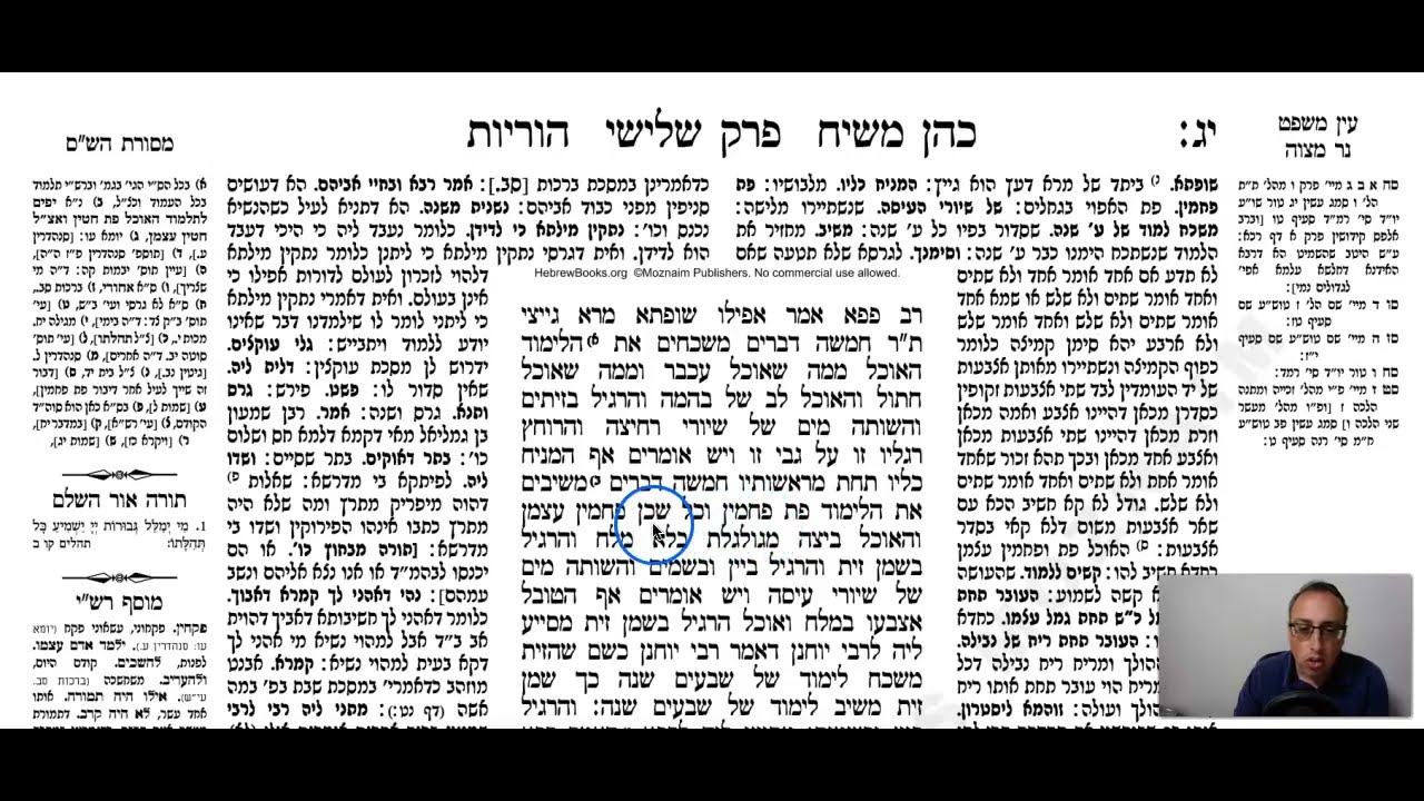 Horayos 13b Daf Yomi Gemara (Talmud) Meseches Horayos Mesechet Horayot Masechet Horayot
