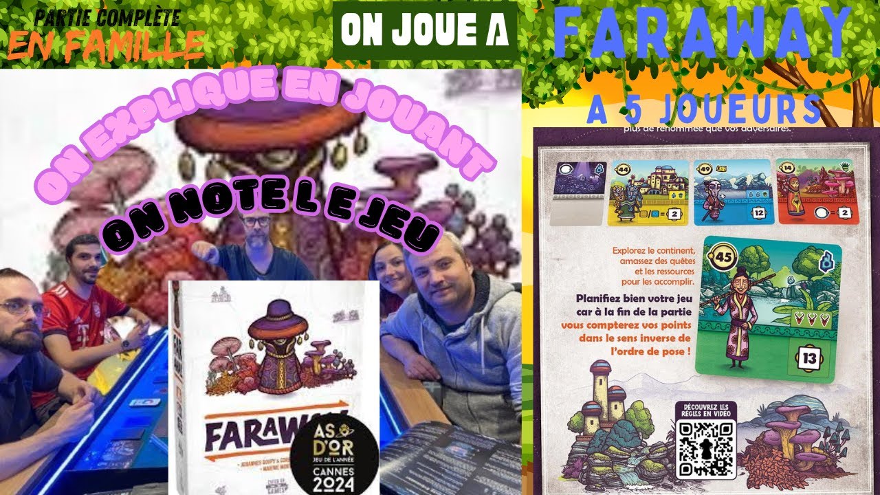 [JDP] on joue à FARAWAY La partie complète à 5 joueurs et notation du jeu #jds #j2s #jdp #asdor