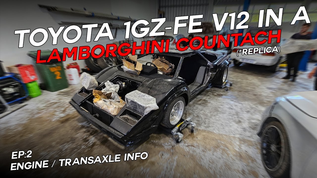 Building A Lamborghini Countach Replica With A 5L V12 Toyota 1GZ-FE - Ep: 2 (Engine/Transaxle)