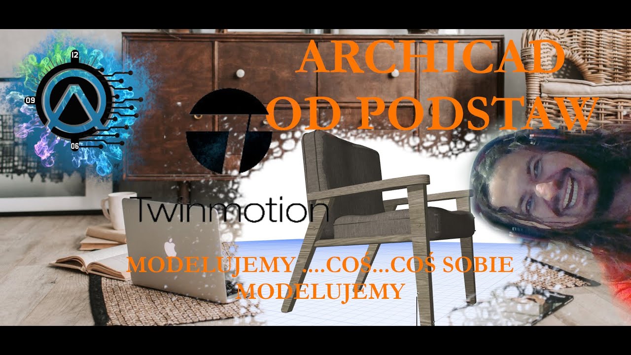 pierwsze kroki w #archicad -model fotela #prl #archicadtriki #archicadporady 👊🏼