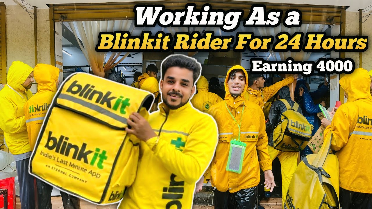 Working As a Blinkit Rider For 24 Hours || Earning ₹ 4000 | #blinkitdeliveryboyjob 
