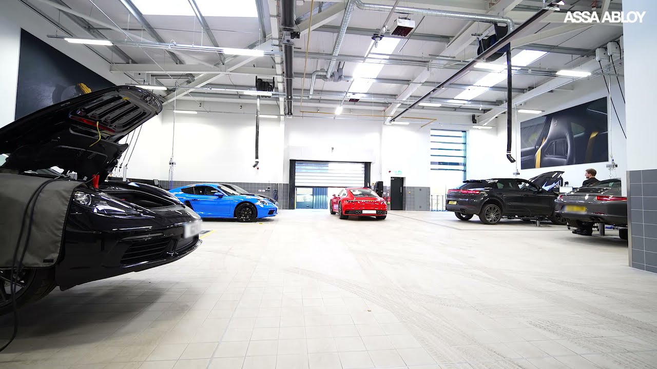 Car Dealership Industrial Doors at Porsche Centre York