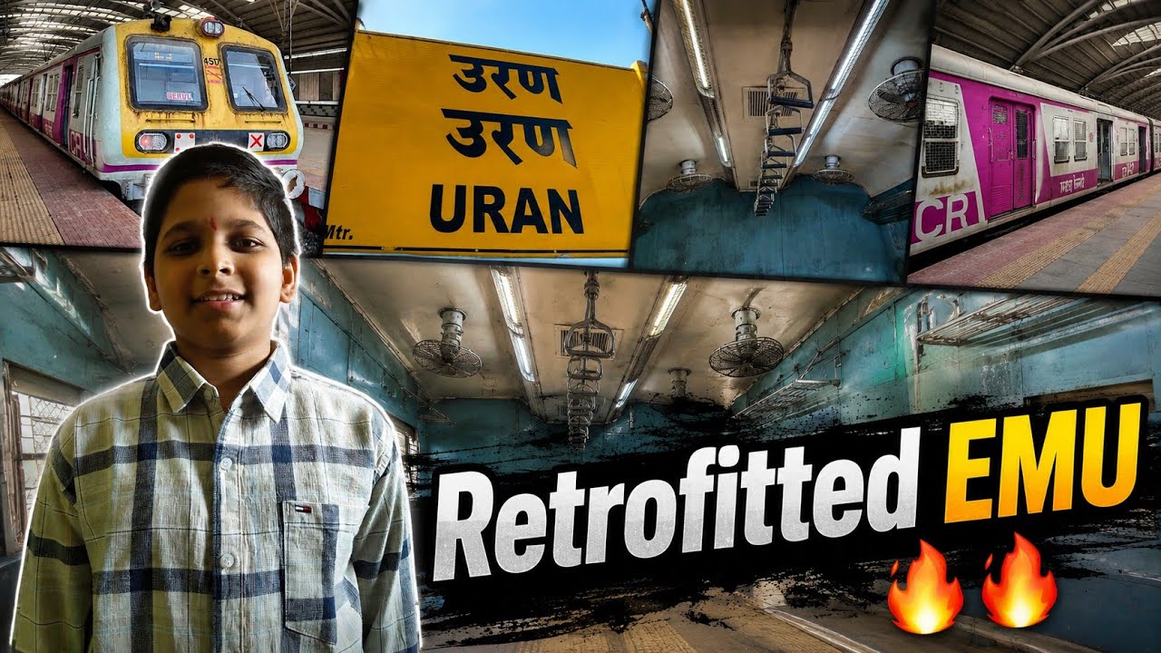 रेट्रोफिटेड EMU मधून नेरूळ ते उरणचा नॉस्टॅल्जिक प्रवास 🥰🚆