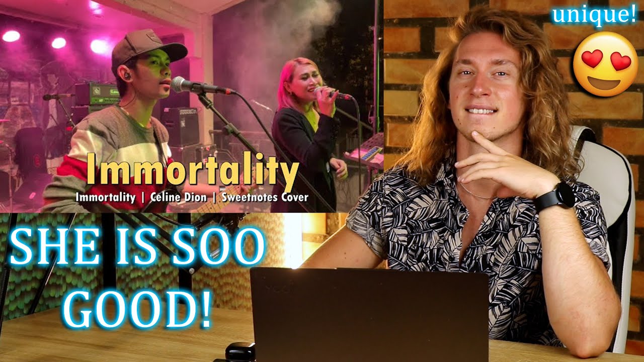 She is STUNNING! Sweetnotes - Immortality | Celine Dion | Cover | Singer Reaction!