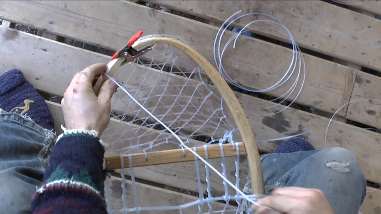 Snowshoe Weaving Part 13: Bearpaw Heel Wrap