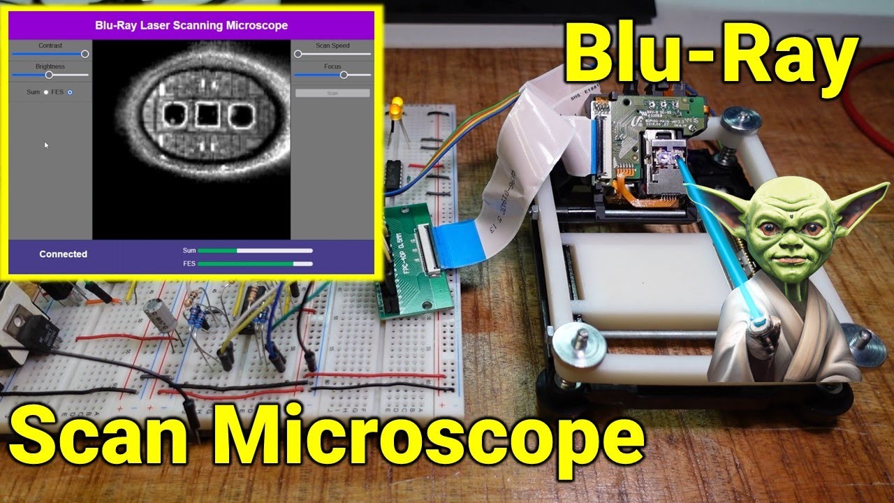 DIY Laser Scanning Microscope from Blu-ray Player #2: Shooting Images
