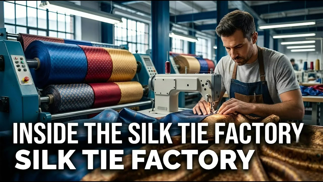 Inside The Silk Tie Factory 😱 | From Silkworm Cocoon to $1000 Luxury Ties 🧵✨ #Shorts