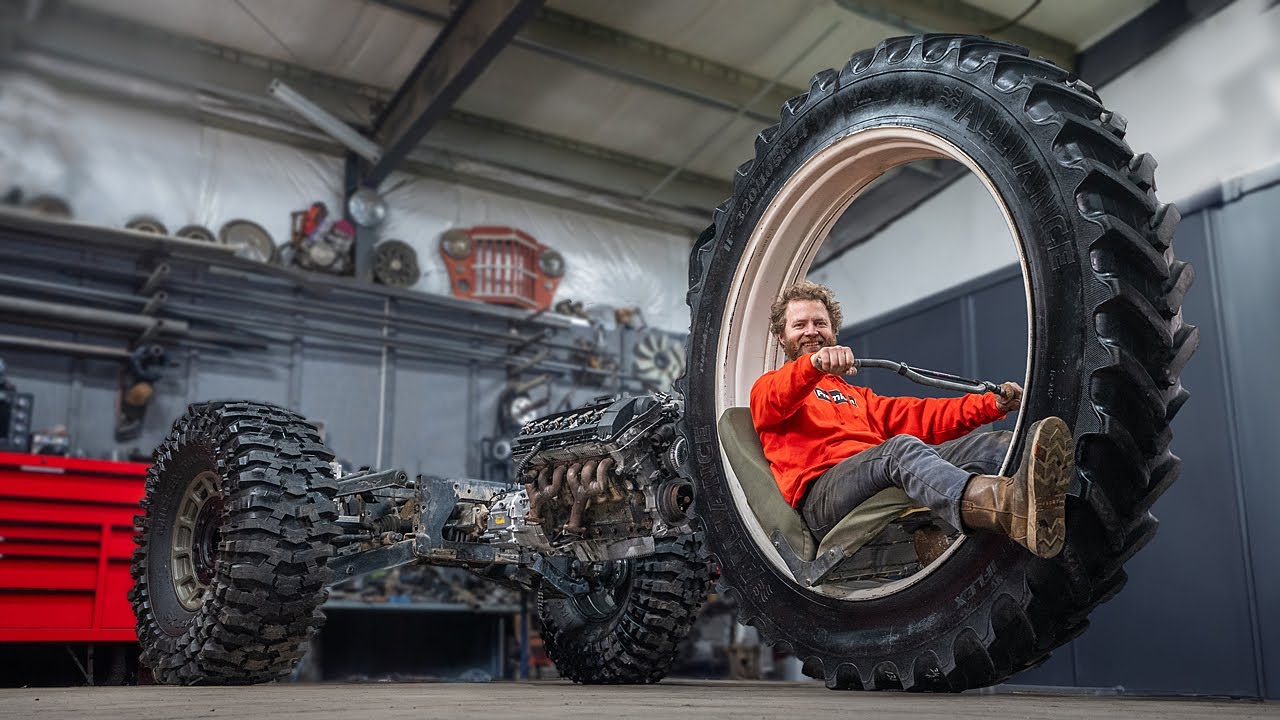 Building a Giant Trike With a Ride-in Tractor Wheel!