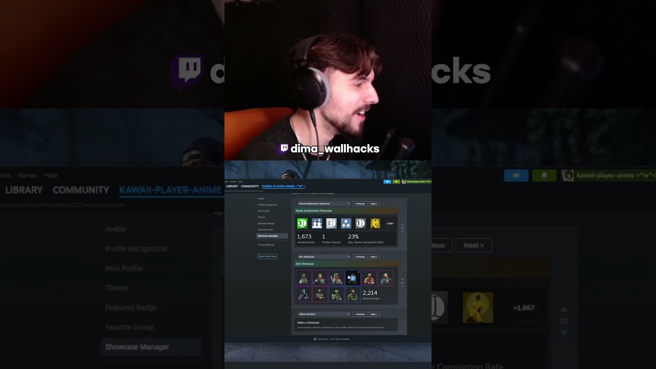 Showcase incident 💀 #dimawallhacks #shorts #csgo #cs2 #twitch