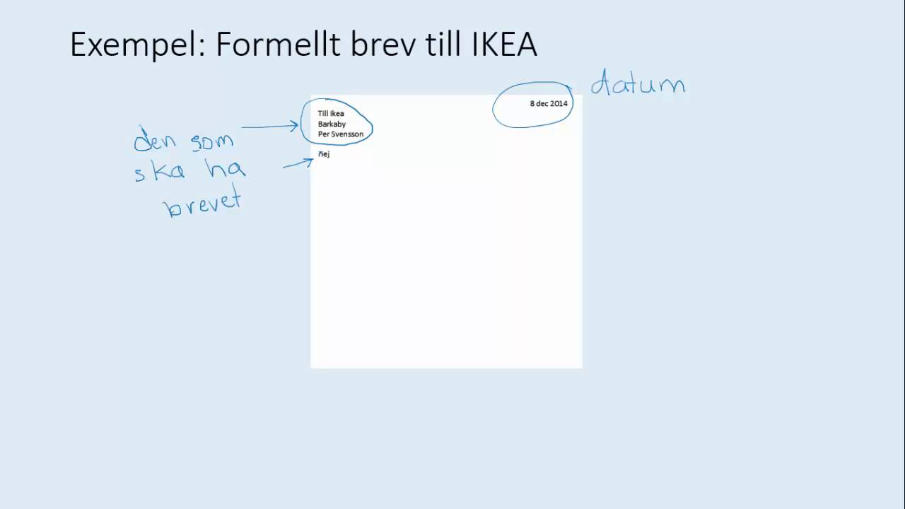 Formellt brev