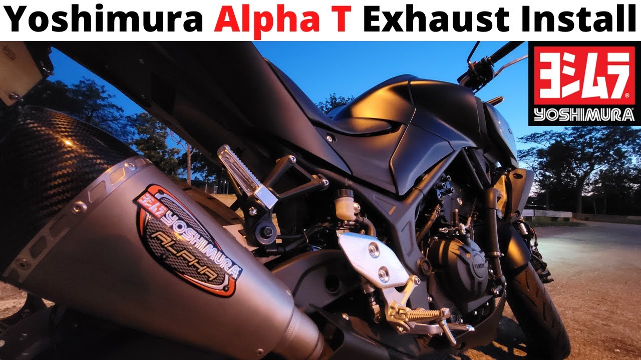 Yoshimura Alpha T Installation For Yamaha MT03 (Yamaha MT03 Mods) How To Install Aftermarket Exhaust