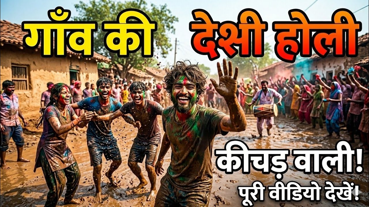 Gaon ka desi Holi  #vlog #holi #gawon #desi 