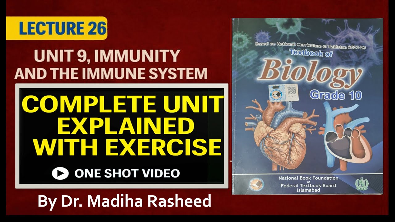 Unit 9 Biology One Shot | Immunity & Immune System | Class 10 Full Chapter | Dr. Madiha