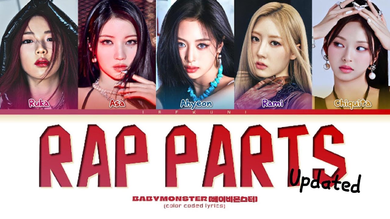[UPDATED] BABYMONSTER - ALL RAP PARTS (Batter Up to GHOST) (Color Coded Lyrics) READ the description