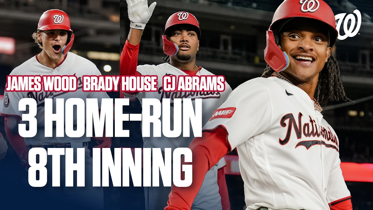 James Wood, Brady House, CJ Abrams 3 Home Runs ONE INNING | Full At-Bats