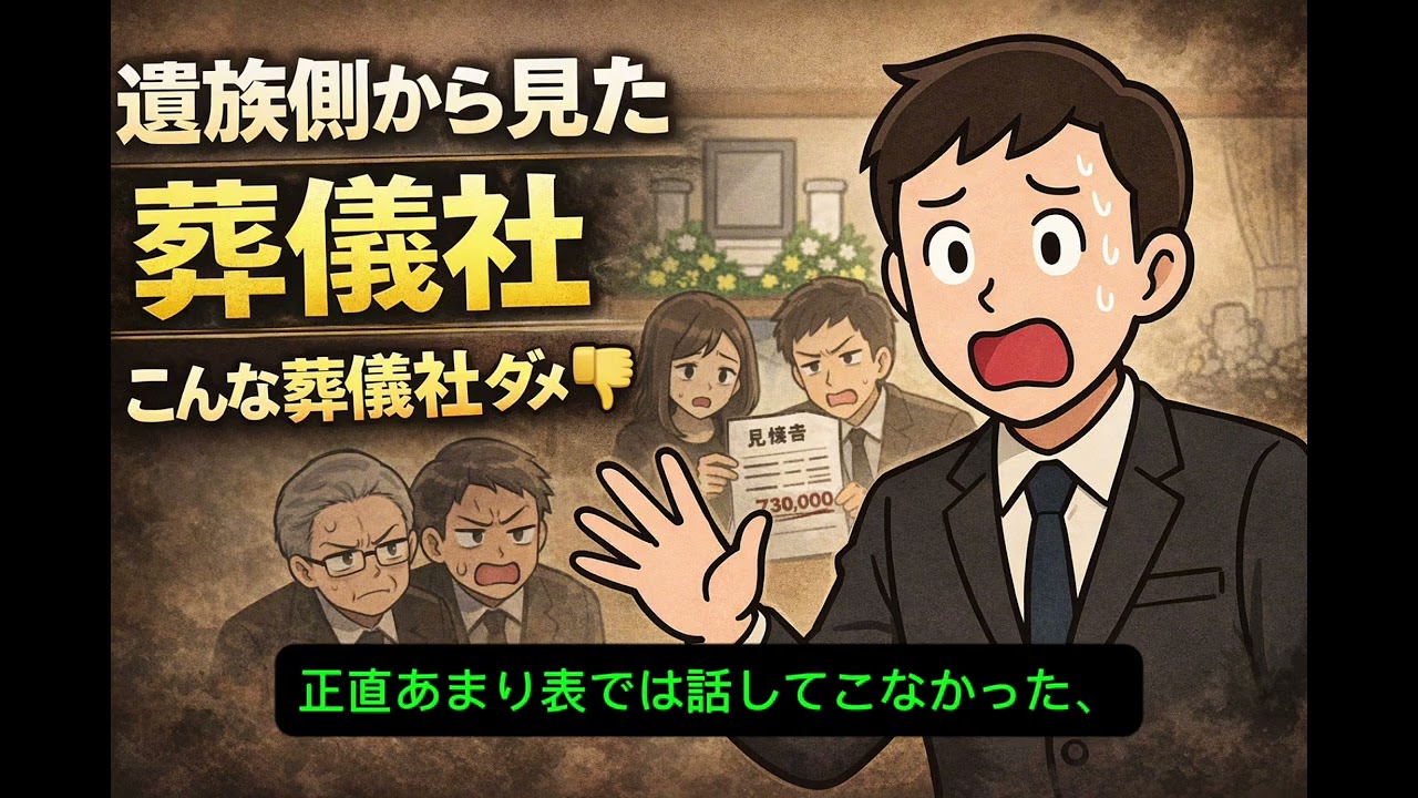 【遺族側から見た葬儀社】こんな葬儀社ダメ👎