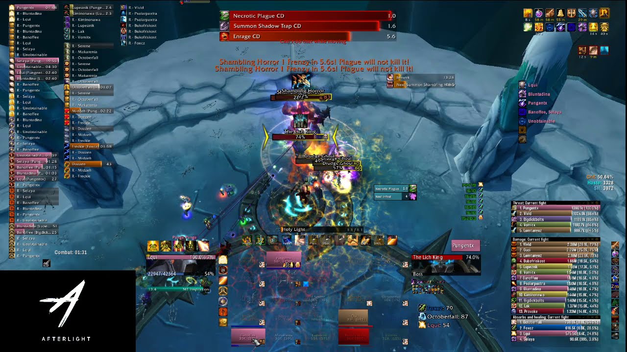 Afterlight vs LK25H 0% buff / 3 Heal & Solo tank - Holy paladin PoV
