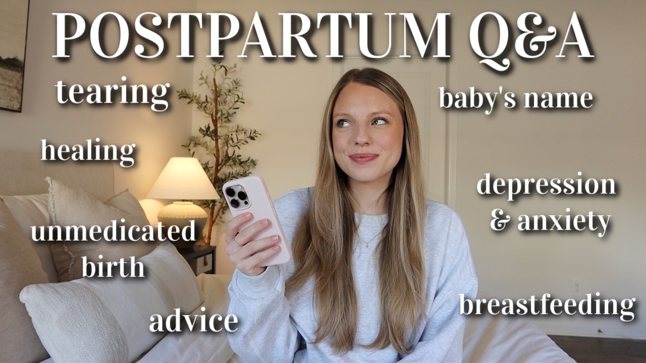 POSTPARTUM Q&A! tearing, PPA/PPD, unmedicated birth again, & how I am doing!