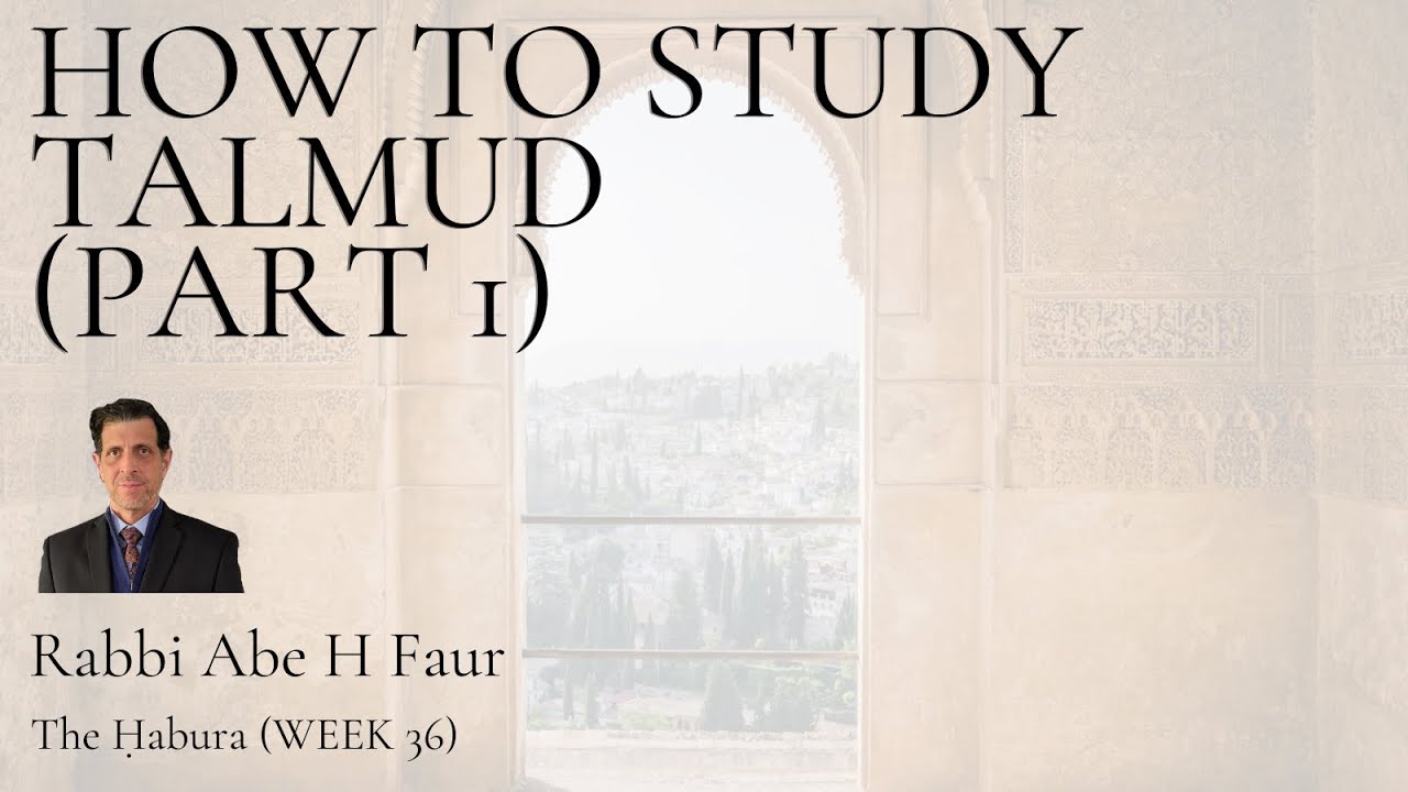 How To Study Talmud: Part 1 - Rabbi Abe H Faur (WEEK 36)