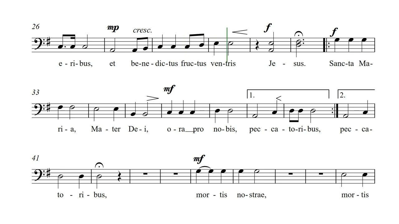 Ave Maria, Gratia Plena Josu Elberdin Bass 2