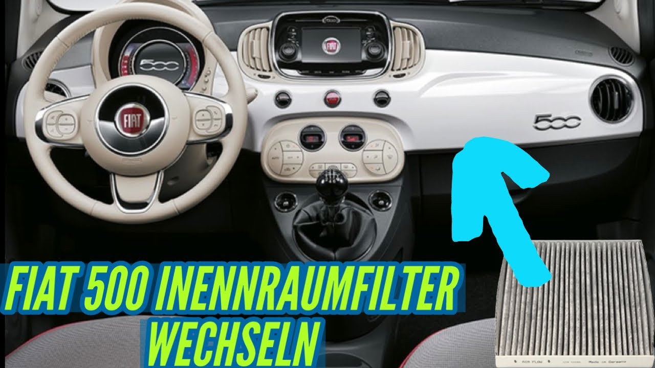 Fiat 500 Innenraumfilter wechseln Change cabin filter Wymień filtr kabinowy Cambia filtro abitacolo