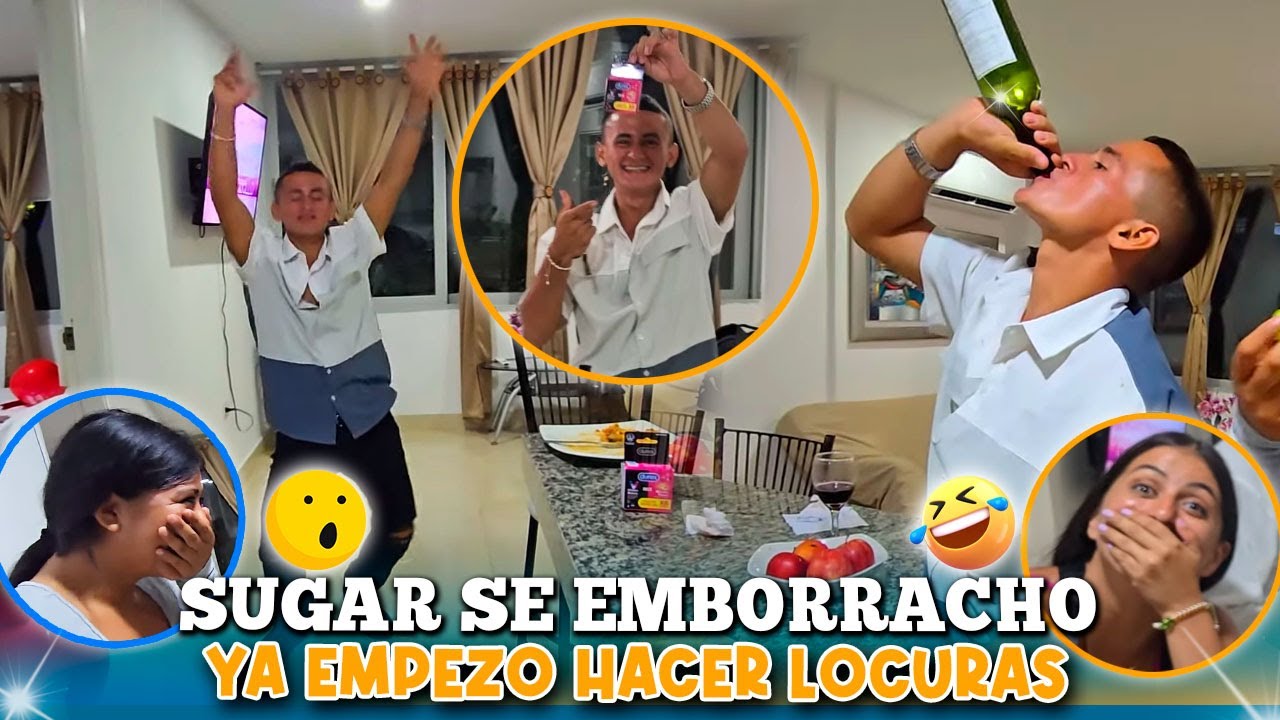SUGAR YA ANDA BOLO, se tomo el solo la botella de vino | Mando al mesero a traer mas alcohol🤣