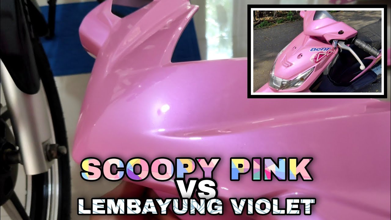 SCOOPY PINK DITIMPA LEMBAYUNG VIOLET ‼️ AUTO KEREN WARNANYA