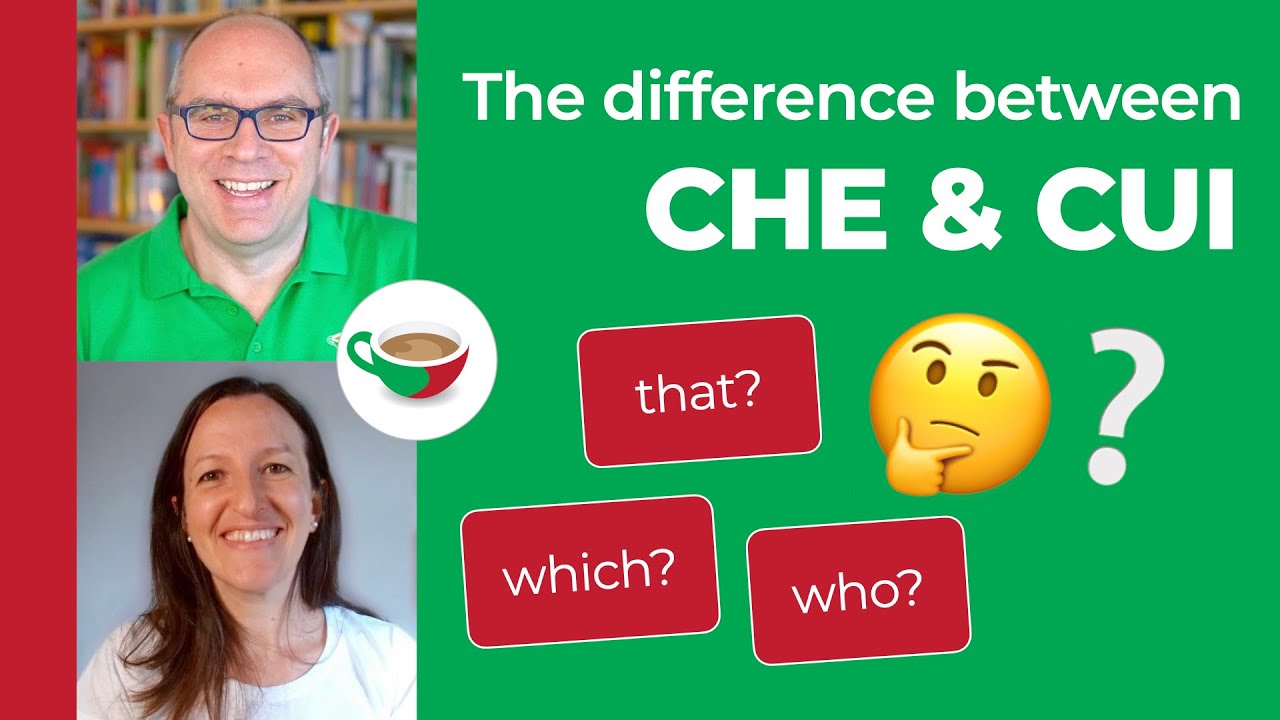 CHE or CUI? | Italian relative pronouns