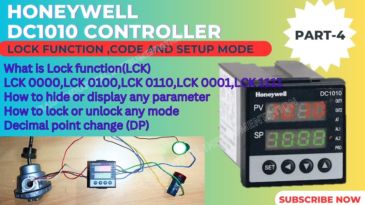 Honeywell DC1010 controller | Lock Function & Setup mode #dc1010 #honeywell #controller #instrument