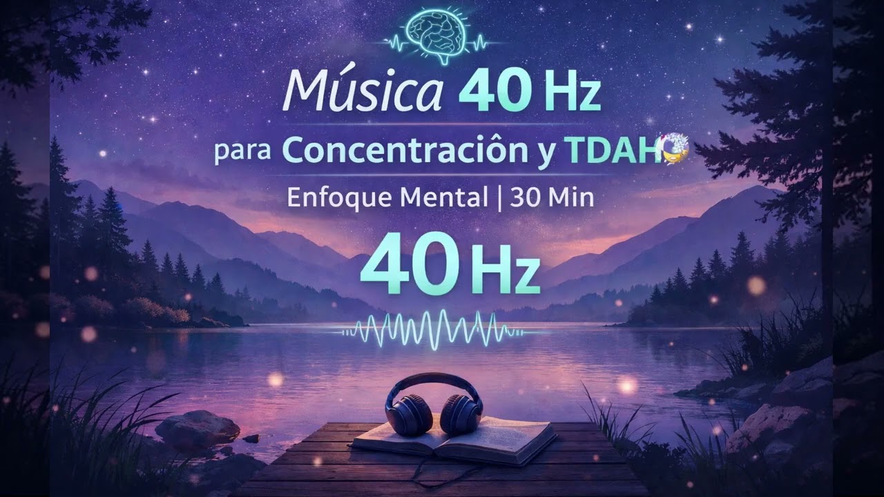 M&uacute;sica 40 Hz para Concentraci&oacute;n y TDAH 🧠 | Enfoque Mental | 30 Min Focus Sound