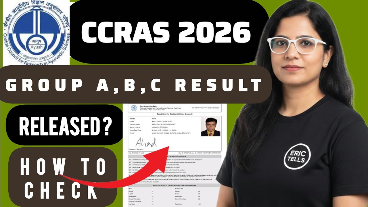 ccras group a b c result 2026 | ccras recruitment group a b c result 2026