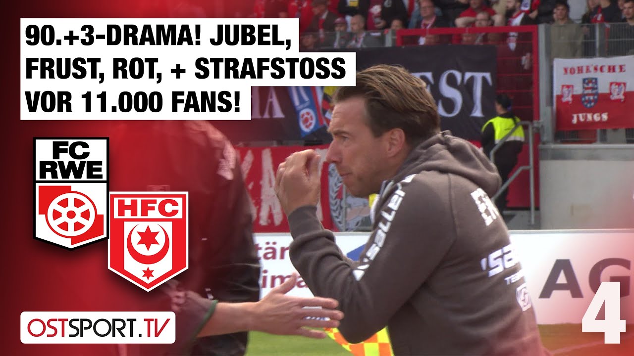 90.+3-Drama! Jubel, Frust, Rot + Strafstoß vor 11.000 Fans! RWE - HFC | Regionalliga Nordost