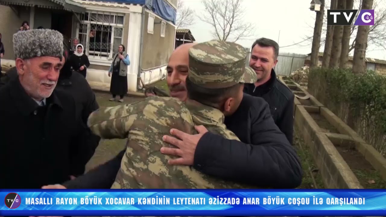 Masallı Rayon Böyük Xocavar kəndinin Leytenantı Əzizzadə Anar böyük coşqu ilə qarşılandı