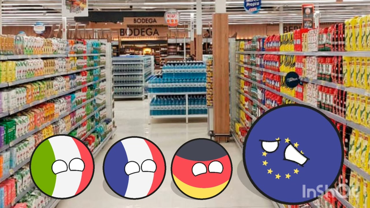 🇩🇪, 🇫🇷 y 🇮🇹 se porta mal en el supermercado y lo destruyen y son castigados 