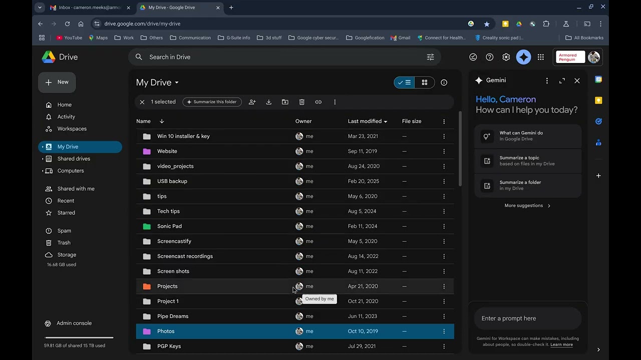 Basic Google workspace navigation andwork fow
