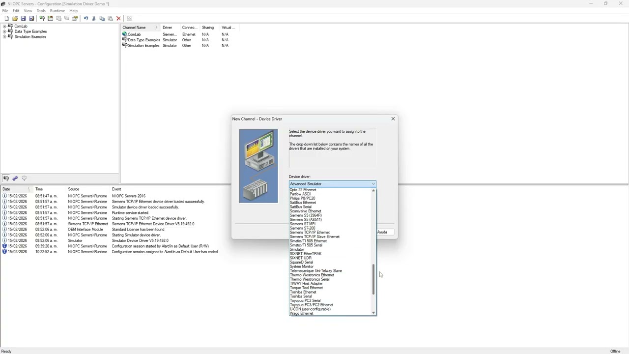 PLC Avanzado: 012 - Comunicación entre dos PLC's y LabVIEW (Simulación)