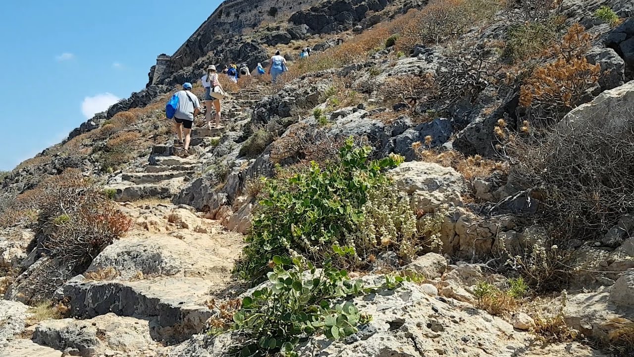 Climbing to the Gramvousa fortress
