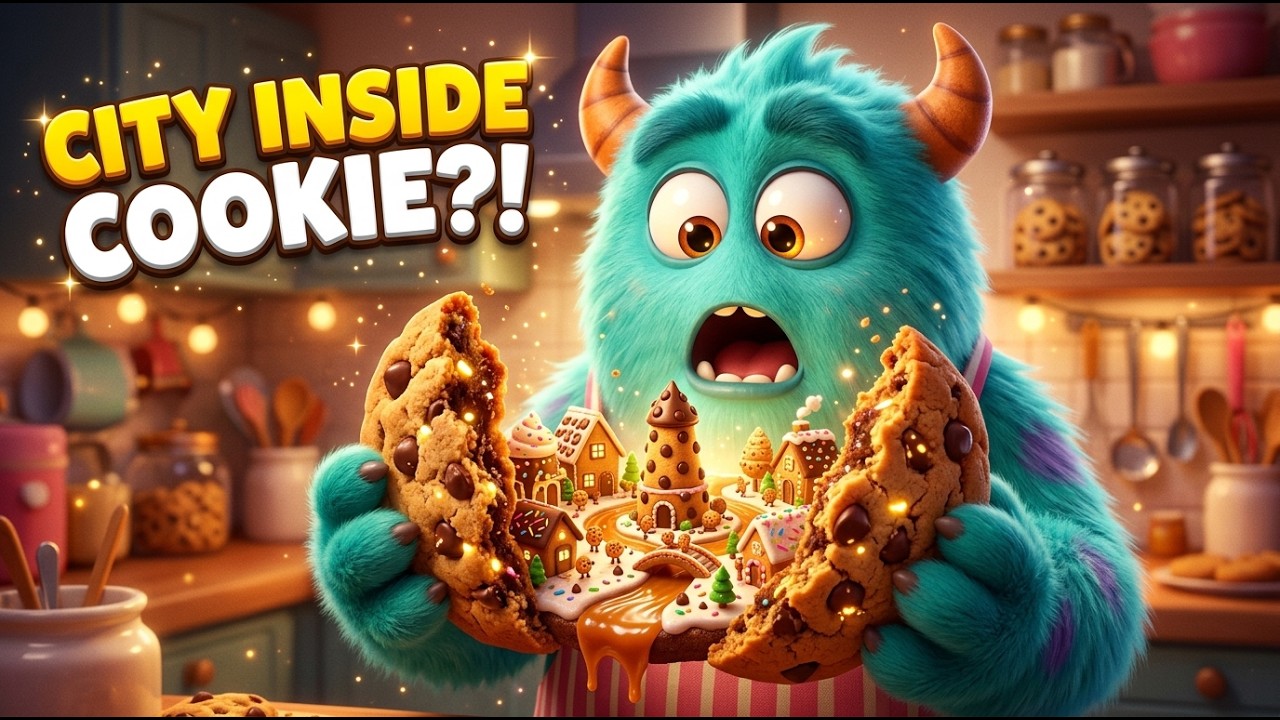 Candy Monster Found a Tiny City Inside a Cookie 🍪