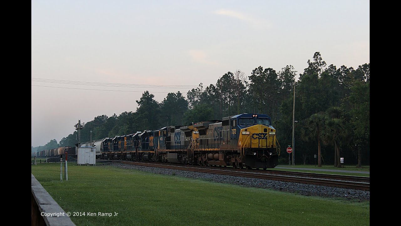 CSX Q652 Goes Into Emergency at Folkston, GA - Thursday May 29, 2014