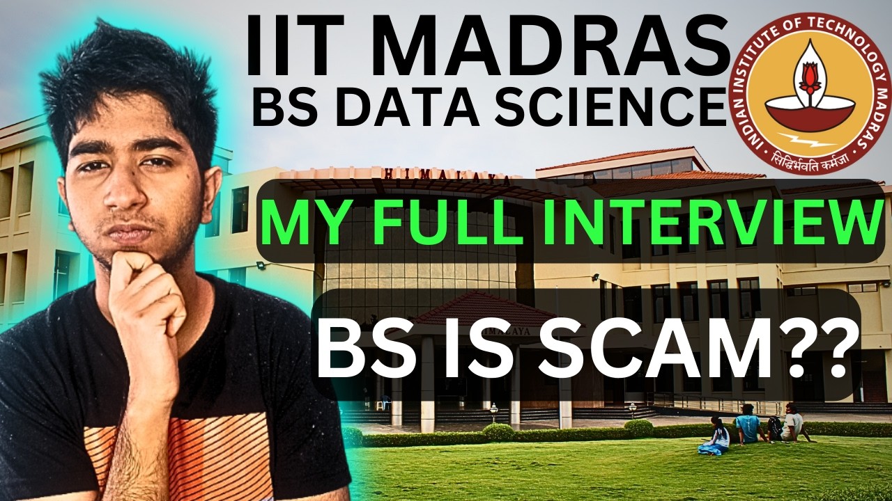 My Full Interview:Why I Did NOT Go For Engineering & Opt IIT Madras BS Data Science! Placement,Scam?