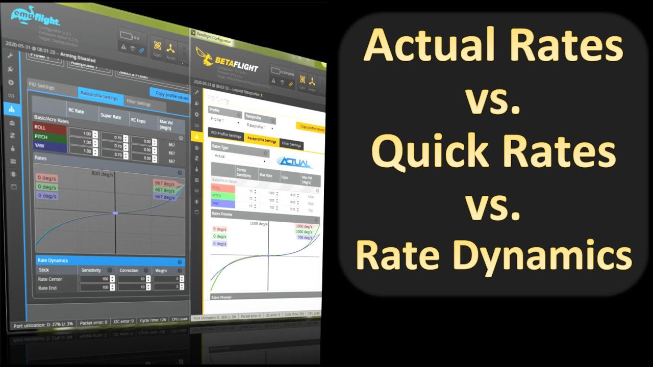 Betaflight Actual Rates | Quick Rates & EmuFlight Dynamic Rates  👈🤔