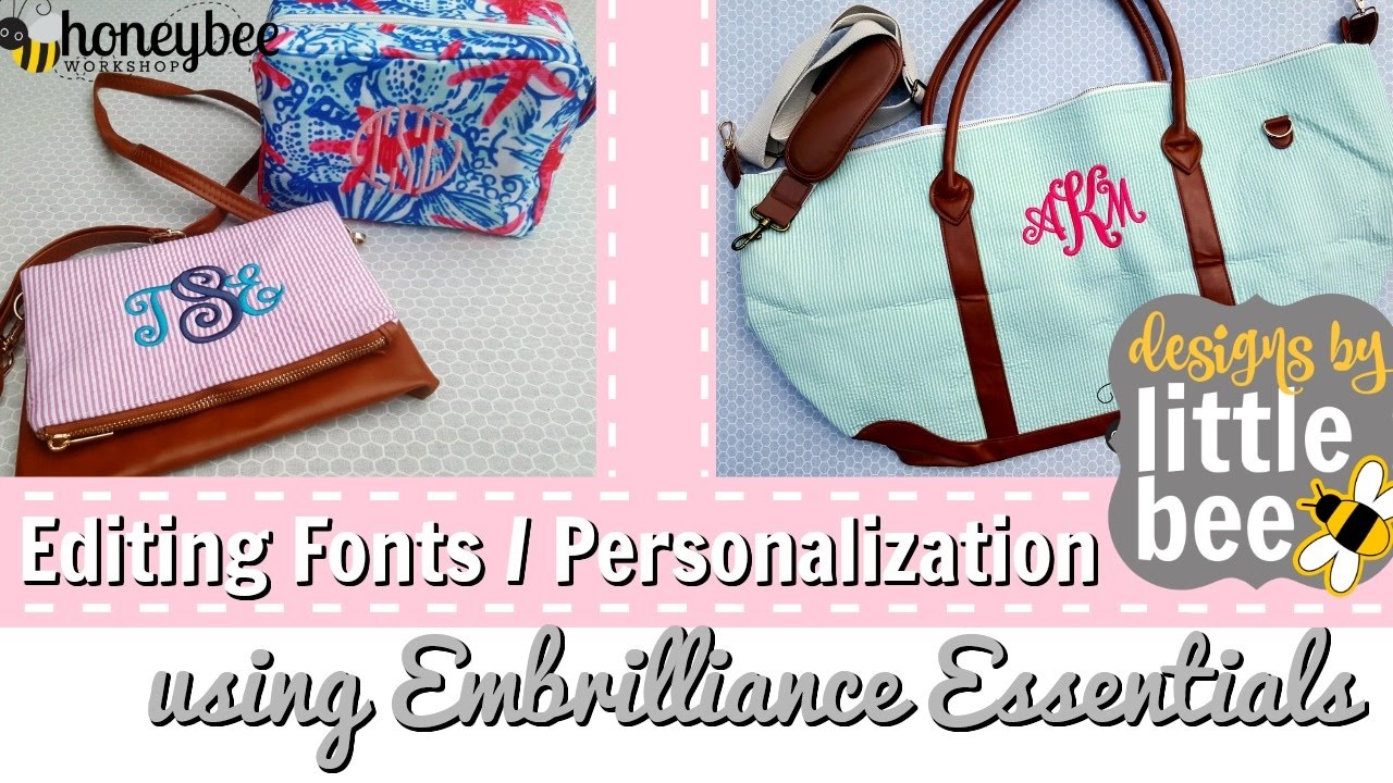 Editing fonts / personalization details using .BX fonts in Embrilliance Essentials