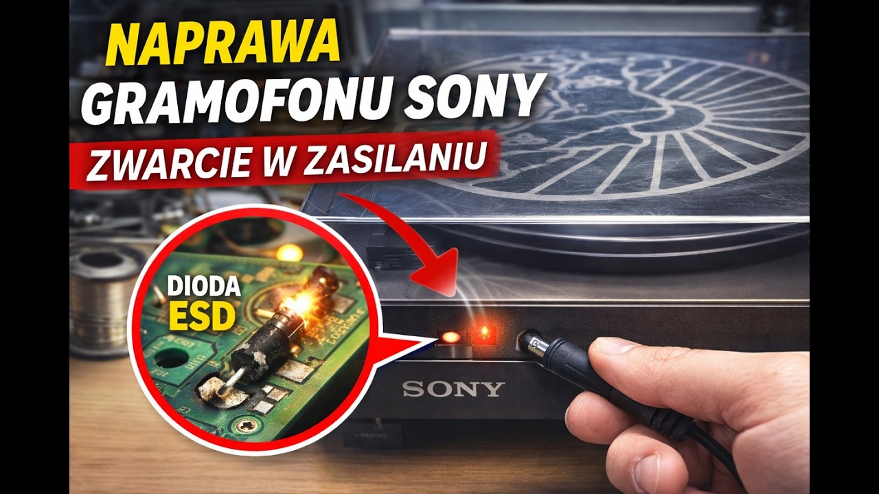 Gramofon Sony PS - LX310BT - zwarcie w zasilaniu - przywracamy sprzęt do życia:-)