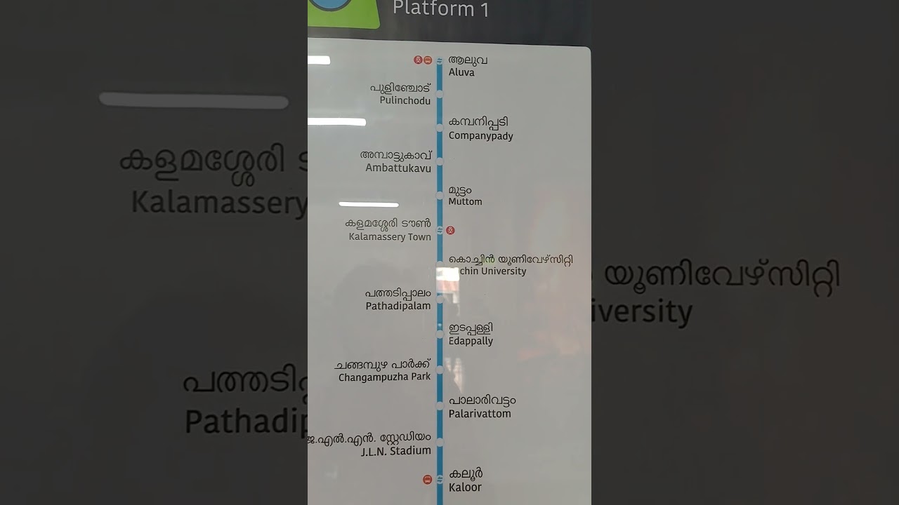 Kochi blue line Metro Map....#kochimetro