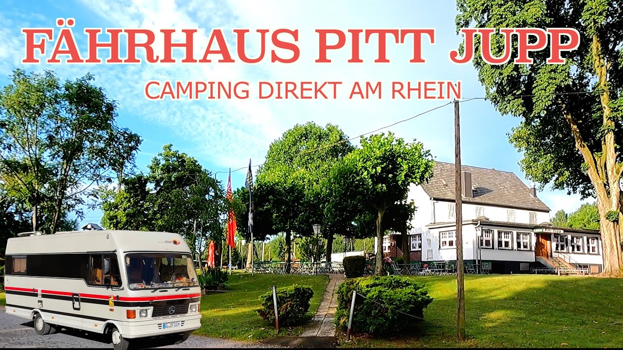 Deutschland mit Wohnmobil Campingplatz Fährhaus Pitt Jupp Restaurant Biergarten direkt am Rhein