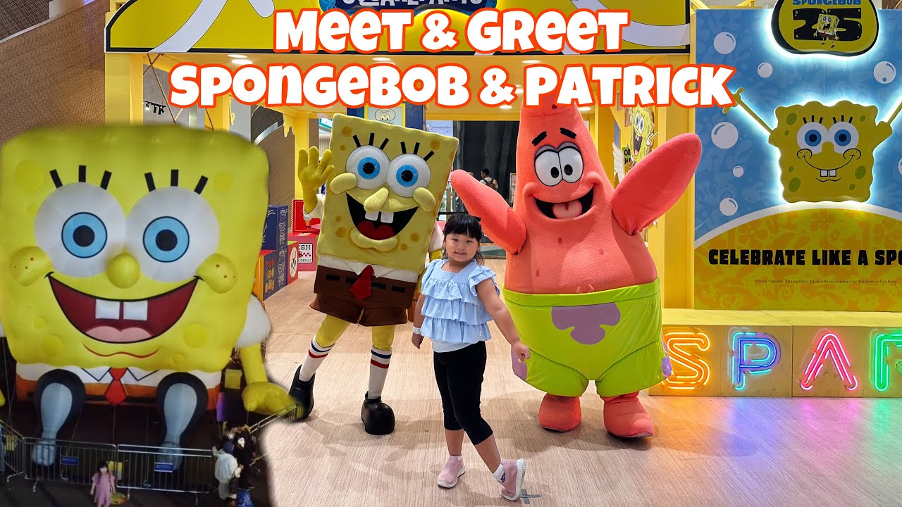 SPONGEBOB SQUAREPANTS AND PATRICK STAR MEET & GREET SENAYAN PARK |THE BIGGEST SPONGEBOB IN INDONESIA