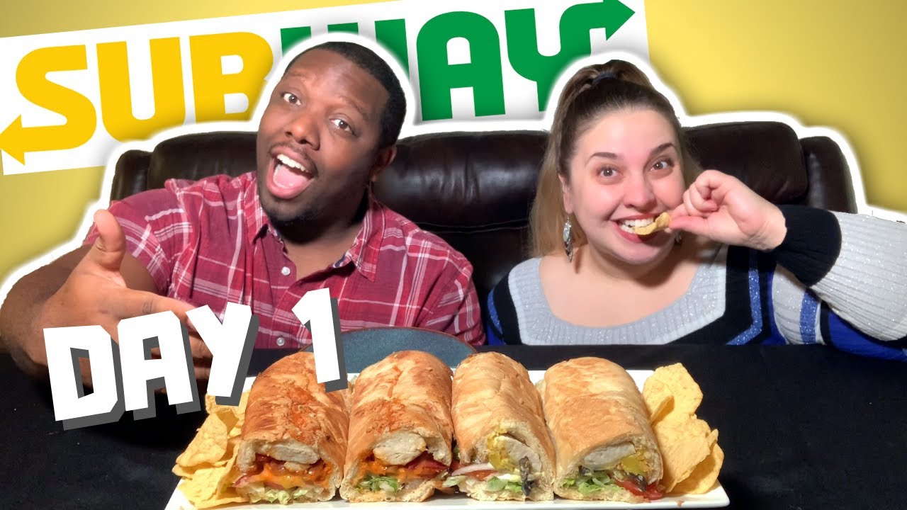 SUBWAY MUKBANG | 7 Days Eat Fresh Challenge [DAY 1]
