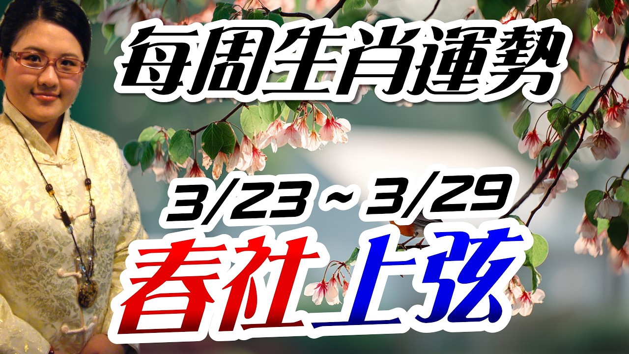 春社開運。2026生肖運勢週報｜3/23-3/29｜金玲老師